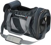 Sherpa Official American Airlines Travel Bag Pet Carrier, Airline Approved & Guaranteed-On-Board - Mesh Windows & Spring Frame, Locking Safety Zippers, Machine Washable Liner - Charcoal Gray, Medium