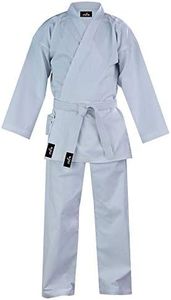 ChoCho Track Karate Suit GI Adult Student Aikido Martial Arts Free Belt Kids 110cm to 200cm (3/160cm, White)