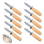 MGTECH 10 Pcs Oyster Shucking Knives, Bulk Oyster Shucker Clam Opener