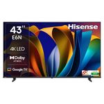 Hisense 108 cm (43 inches) E6N Series 4K Ultra HD Smart LED Google TV 43E6N (Black)