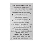 BAZLJY Doctor Appreciation Gifts, Thank You Doctor Card, I want to thank you for your dedication, kindness, knowledge wisdom, and support