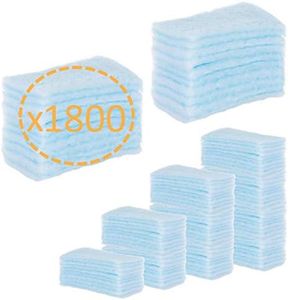 1800 Esponjas Jabonosas Desechables bebes, niños y adultos - Caja 1800 Unidades - Esponja Bebe Piel Sensible - Jabón ph neutro - 24 Esponjas x 75 Paquetes - Annote