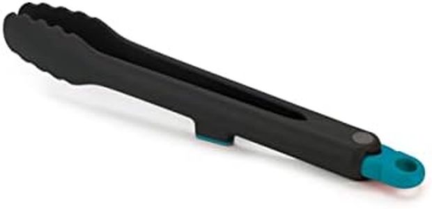 Joseph Joseph Duo Locking Kitchen Food Tongs for Cooking, Heat Resistant and with Integrated Tool Rest, Dark Opal