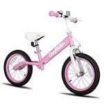 JOYSTAR 16 Inch Kids Balance Bike for Big Kids 4 5 6 7 8 Years Old Boys Girls 16 in Large Balance Bike with Rubber Air Tire, 16" Balance Bike for Toddler Pink