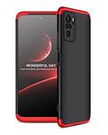 SPAZY CASE Silicone Redmi Note 10 Pro/Pro Max Cover Case Full Body 3 in 1 Slim Fit Complete 3D 360 Degree Protection Hybrid Hard Bumper Back Case Cover for Redmi Note 10 Pro/Pro Max-Black