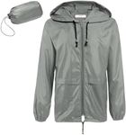 COOFANDY Men's Lightweight Rain Shell Coat for Hiking Golf Travel Waterproof Rain Jacket