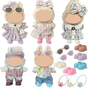 Ezcora 5-Pack Doll Clothes Set for 15–17cm Dolls, Includes 3 Dress Outfits and 2 Suit Outfits, Perfect for Play and Display, Doll Accessories for Collectors (No Dolls)