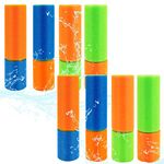 WAIZHIUA 8Pcs Water Pistols for Kids, 15cm Foam Water Blaster Squirt Gun Set Outdoor Water Pool Toys Water Soaker Gun for Swimming Pool Party Beach(4 Colors)