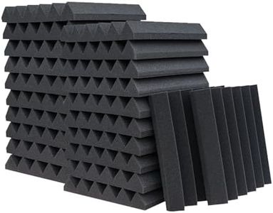 KTOESHEO 24 Pack Acoustic Panels,2" x 12" x 12"Sound Proof Foam Panels for Wall,Fireproof Absorbing Noise Cancelling Panels,to Absorb Noise and Eliminate Echoes. (24 black)