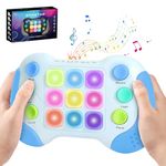 Joollurm Fast Push Handheld Games for Kids, Sensory Fidget Toys for Age 4 5 6 7 Boy Gift, Portable Retro Game Console Speed Pushing Whack a Mole Game Light Up for Travel Party Event Gifts Rewards