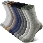 SIMIYA Merino Wool Socks for Men, Winter Thick Hiking Socks, 5 Pairs Thermal Breathable Crew Mens Socks for Outdoor Sports, Multicolor-04, UK 12-14