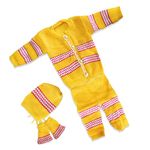 CUSTOMARY Unisex Wool Solid Pyjama (Pack of 1) (Customary_Yellow Cream_0-3 Months)