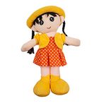 HELLO BABY Polyester Super Soft Stuffed Cap Doll for Baby Girls, Washable Cuddly Soft Plush Toy, Helps to Learn Role Play, Safe Toy for Kids - Yellow Color 40Cm