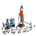 LEGO City Space Deep Space Rocket and Launch Control 60228 Model Rocket Building Kit with Toy Monorail, Control Tower and Astronaut Minifigures, Fun STEM Toy for Creative Play, New 2019 (837 Pieces)