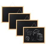 YKUKIZEE 4 Pack A3 Hanging Chalkboards with String, A3 Hanging Chalk Board 30 x 40 cm, A3 Hanging Blackboards for Notice Menu Memo Message Kitchen Restaurant Door