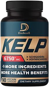 10in1 Kelp Extract Capsules 6750mg - Support Energy & Immune System - Schisandra, Ashwagandha, Turmeric, Ginseng, Rhodiola, Forskohlii & more - 90 Counts - 3 Months Supply - Non-GMO, Gluten Free