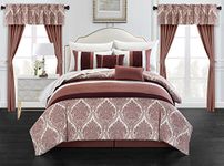 Chic Home Comforter Set, Cotton, Brick, Queen