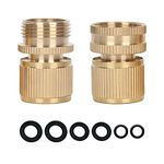 Brass Garden Hose Tap Connector -3/4"Female & Male Quick Connector Brass Hose Connector,Water Hose End Brass Connector Fittings for Expanding Hose,Garden Irrigation Accessories Car Wash Pipe Fittings