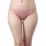 Enamor Women's Nylon Bikini Style Underwear (Pack of 1) (P091_Forever Rose_XL)