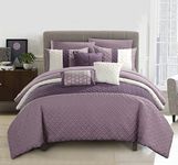 Chic Home Osnat Comforter Set, Queen, Plum