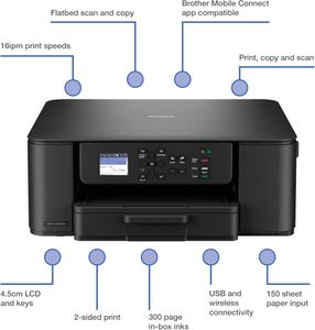 Brother Wireless Inkjet Printer DCP-J1050DW – All-in-One Color