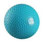 Yes4All Fitness Slam Medicine Ball Triangle 12lbs for Exercise, Strength, Power Workout | Workout Ball | Weighted Ball | Exercise Ball | Trendy Teal