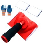 LYPPUL 4-Piece Set Paint Edger Paint Pad, Multifunctional Paint Edger Tool, Cutting in Tools for Painting with Rubber Gloves, Nylon Bristles Edges for Cutting in Wall and Ceiling