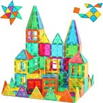 ANVIE & ABEER® Set of 80 Pcs Magnetic Building Tiles for Kids, Educational Stacking Blocks for Boys Girls, Magnets Construction Toys,Stem Preschool Toy (Big Tiles Set of 80 PCS)