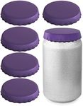 Silicone Soda Can Lids – Can Covers – Can Caps – Can Topper – Can Saver – Can Stopper – Fits standard soda cans (6 Pack, Purple)