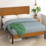 Zinus Tuscan Metal & Wood Platform Bed with Wood Slat Support, Queen