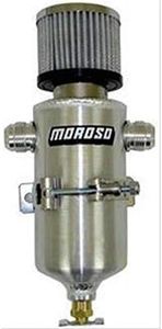 Moroso 85469 Aluminum Breather Tank,1 Qt, Dual 12AN Fittings