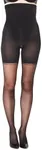 SPANXshape High-Waisted Mid-Thigh Sheers - Comfortable Tummy Control Shapewear - Sheer Pantyhose - No Visible Panty Lines - Black - Size D