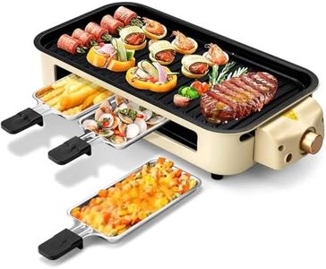 Electric Smokeless Indoor Grill, Non-Stick Cooking Removable Plate, Portable Korean BBQ Grill with Removable Temperature Control, Dishwasher Safe, 1500W