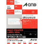 -One (A-one) printer and personal computer word processor label seal [printer combined use] General-purpose type and millimeter line break matte paper white 20 sheet 12 side A4 size (240 pieces) 28187 (japan import)