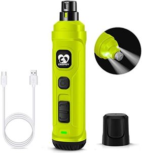 Casfuy Lime à Ongle Chien avec 2 lumières LED - Puissant Coupe-Ongles électrique à 2 Vitesses pour Animaux de Compagnie Outil de meulage Silencieux pour Petits, Moyens et Grands Chiens Chats
