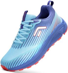 FitVille Men's Extra Wide Walking Shoes Orthopedic Trail Running Shoes Sneakers for Plantar Fasciitis Diabetic Arch Support, Size 10.5 X Wide Blue/Red