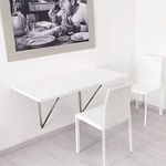 Compal Engineered Wood Wall Mounted Foldable Study Table/Office Table/Laptop Table/Work Table/Utility Table,Computer Table Kitchen&Dining Table (19X32 Inches,White)