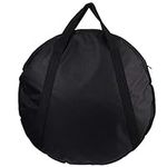 Vaguelly Tutu Bag Black Backpack Canvas Tote Bags 23 Inch Cymbal Gig Bag with Handle Double- Layer Round Cymbal Storage Case Waterproof Cymbal Carry Bag Black Backpack Backpack Black