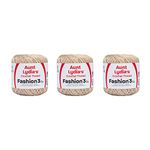 Aunt Lydia Fashion Natural Crochet - 3 Pack of 150y/137m - Cotton - Gauge 3 - Crochet