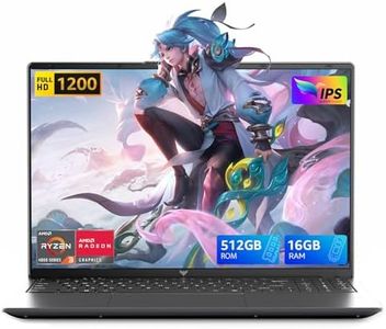 Tivique 16 Zoll Laptop,Ryzen 4300U (Bis zu 3,7 GHz), Höher als 3500U/3200U/N150/N97,16GB DDR4 512GB SSD M.2 NVME (2 TB Erweiterung), WiF 5, BT5.0,HDMI,Typ C, Büro- und Studien Laptop