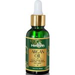 Herbishh Argan Oil for Hair – Deep Conditioning Treatment & Frizz Control | Moroccan Argan Oil for Damage Repair & Nourishment | Hair Serum 30ml