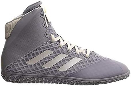 adidas Men's Mat Wizard 4 Wrestling Shoe, Glory Grey/White/Gold, 6.5