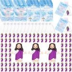 Barydat 75 Sets Little Jesus Figures Bulk Mini Jesus Figurines with 75 Prayer Card 75 Bags Miniature Tiny Jesus Figurine Toys for Religious Party Favors Hide Sunday School Baptism Gifts