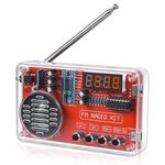 ICSTATION Portable FM Radio Kit, Soldering Project Radio FM 87-108MHz with Headphone Jack Soldering Practice Kit with LED Display Automatic Station Search for High School STEM Education Creative Gift