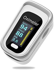 MOMMED Pulsoximeter, Sauerstoffsättigung Messgerät Finger, SpO2 Fingeroximeter misst Sauerstoffsättigung Pulsfrequenz, Oximeter mit OLED-Display