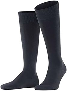 FALKE Men's Ultra Energizing M KH Cotton With Compression 1 Pair Knee-High Socks, Blue (Dark Navy 6370) - Calf circumference W3, 10-11