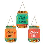 Artvibes Cook with Love Wall Hanger for Home Decor | Gifts | Wall Art for Living Room Wall | Decoration Wooden Hanging Items | Kitchen Wood Design | Quotes Decor Items | Decorative Artworks (WH_8913N)