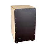 Amazon Basics Wooden Birch Cajon Percussion Box with Internal Guitar Strings - Black