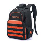 AUMTISC Tool Backpack Heavy Duty Jobsite Backpack Tools Bag with Multi-Use Pocket Industrial & Construction Work Backpack orange