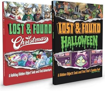 Lost And Found: Hidden Object Seek and Find Puzzle Books for Adults (Halloween + Christmas)